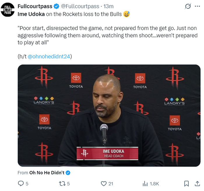 火箭末节反超仍遭公牛击溃 杜兰特空砍40分难救