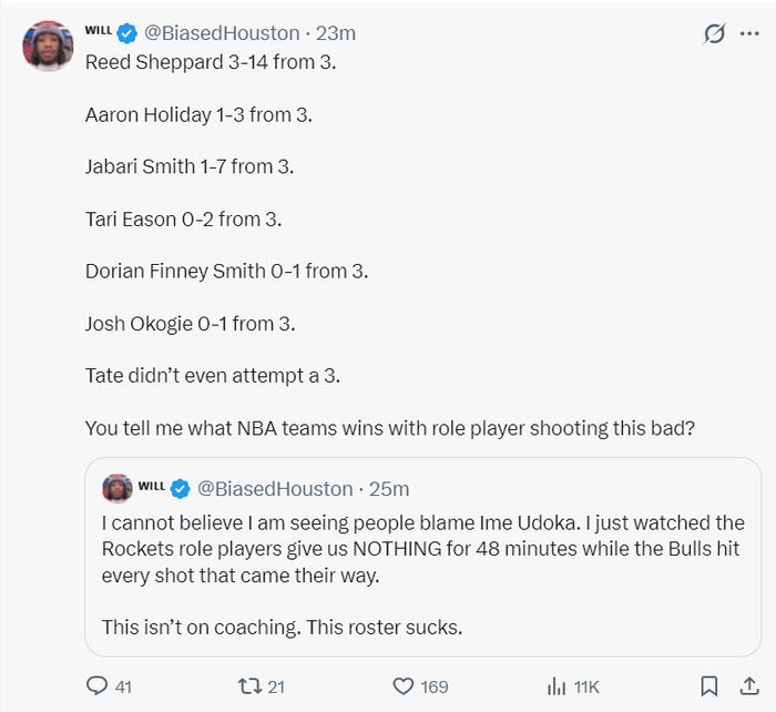 火箭末节反超仍遭公牛击溃 杜兰特空砍40分难救